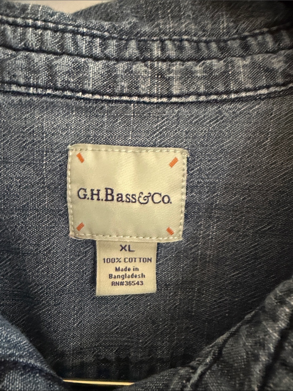 G.H. Bass & Co. Light Blue Denim Button-Down Shirt - Picture 2 of 6